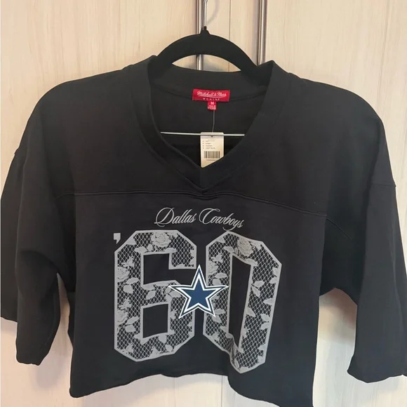 Mitchell & Ness Dallas Cowboys Women’s Cropped Jersey Size Medium NWT - Picture 1 of 5